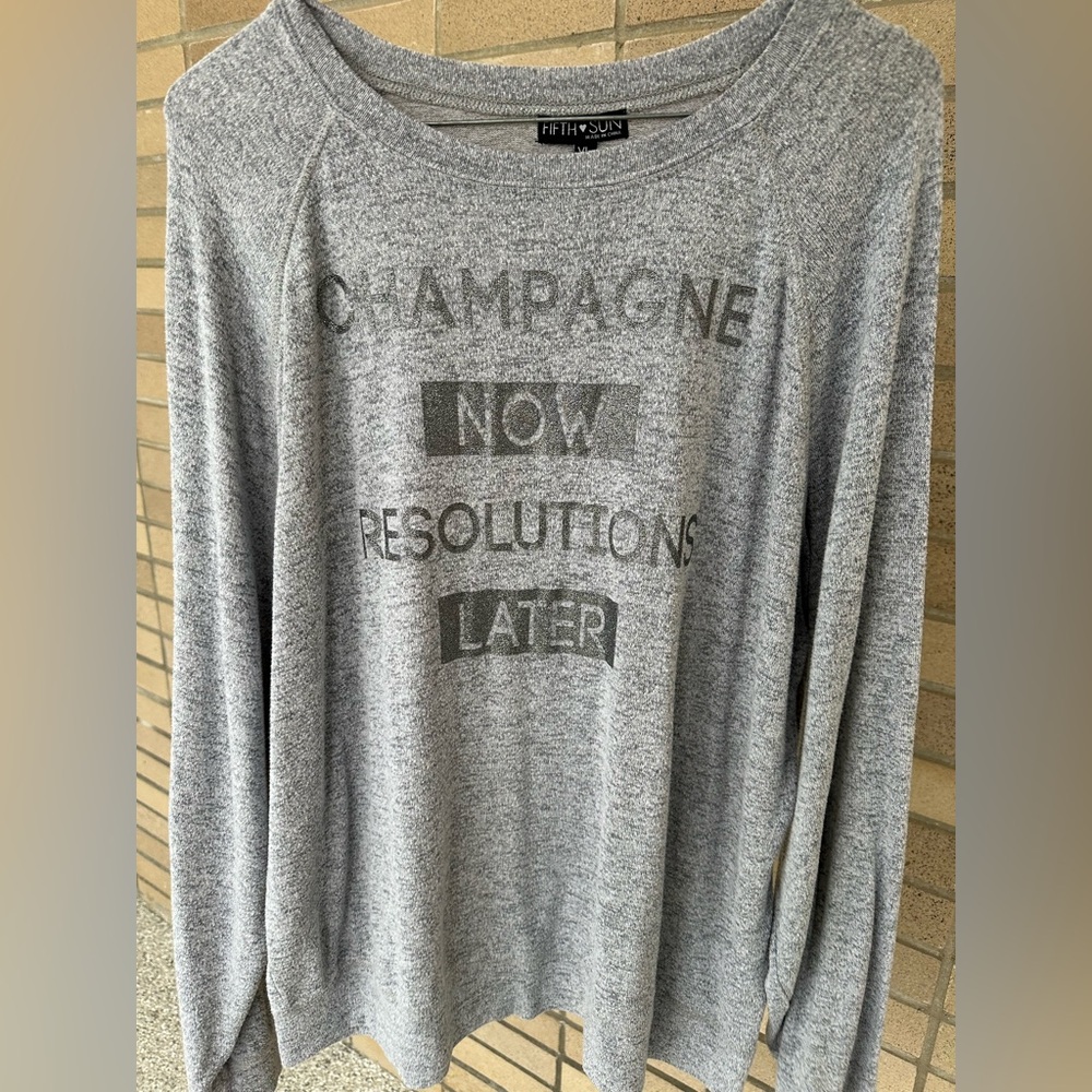 Fifth Sun Heather Gray Sweatshirt women’s XL EUC